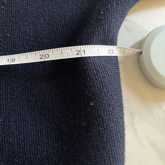 Athleta Wool Blend Open Front Sweater Cardigan Women Size XS Oversized Navy Blue - Picture 8 of 14